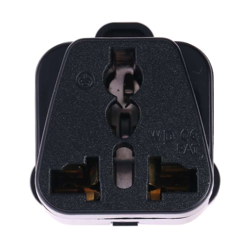 Portable Universal Socket to (Large) South Africa Plug Power Adapter Travel Charger (Black)