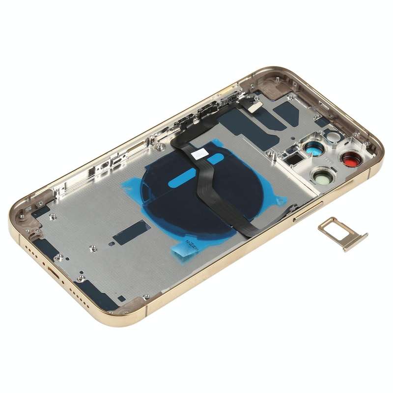 Battery Back Cover (with Side Keys & Card Tray & Power + Volume Flex Cable & Wireless Charging Mo...