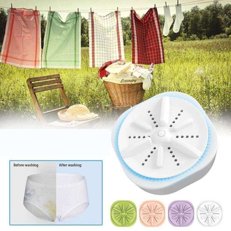 Portable Mini Turbo Switch Three-Speed Timing Washing Machine, Size: Turbine Basic(Pink)