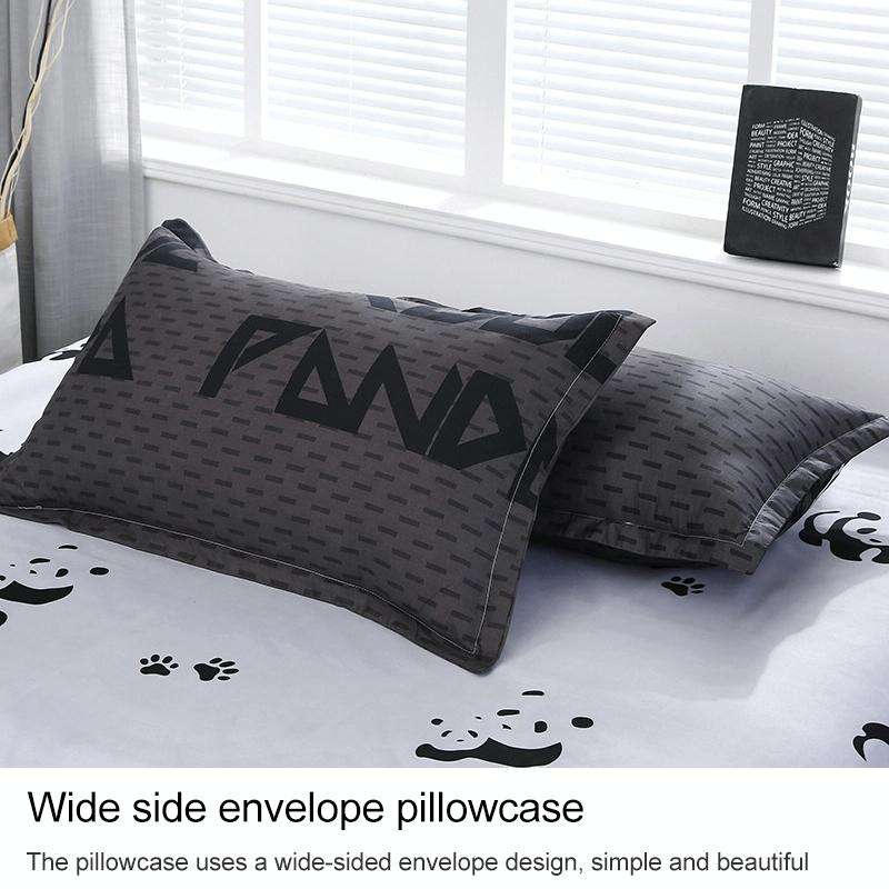 4 PCS/Set Bedding Set Happy Family Pattern Duvet Cover Flat Sheet Pillowcase Set, Size:1.8M(Maple...