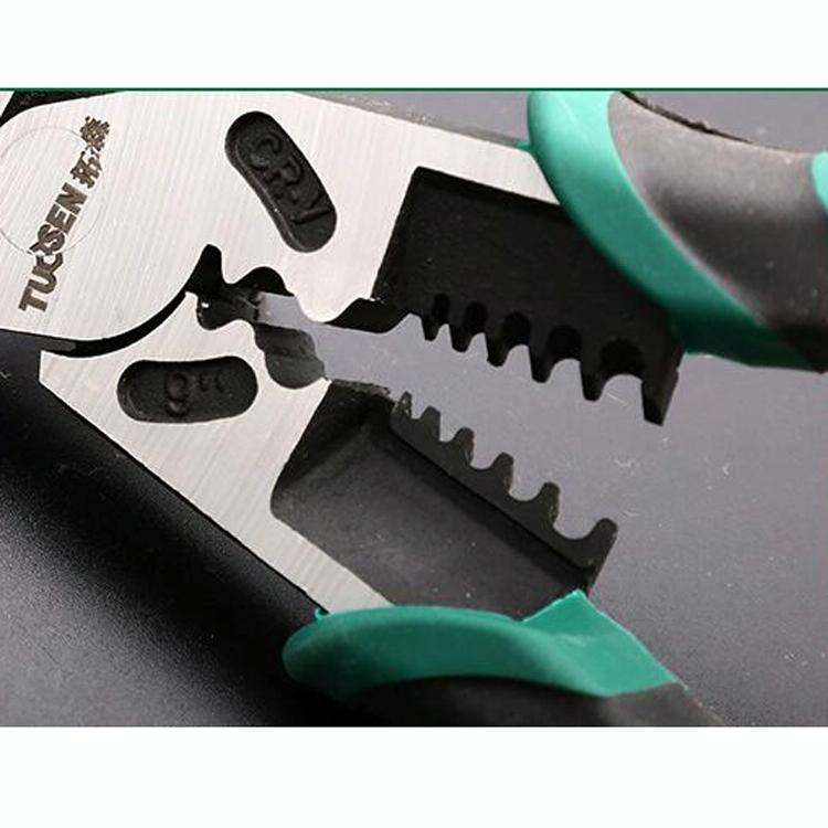 TUOSEN Multifunctional Crimping and Stripping Labor Saving Flat Pliers Vise Manual Wire Cutters, ...