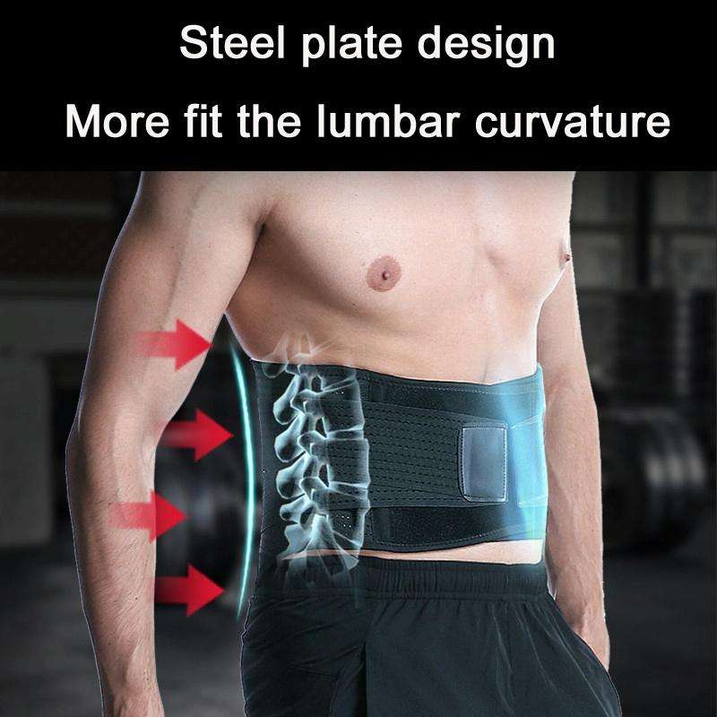 Webbing Breathable Waist Belt Squat Weightlifting Fitness Steel Plate Back Support Belt, Specific...