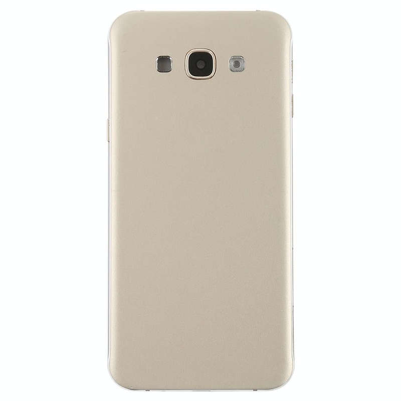 For Galaxy A8 Back Cover with Side Keys & Camera Lens (Gold)