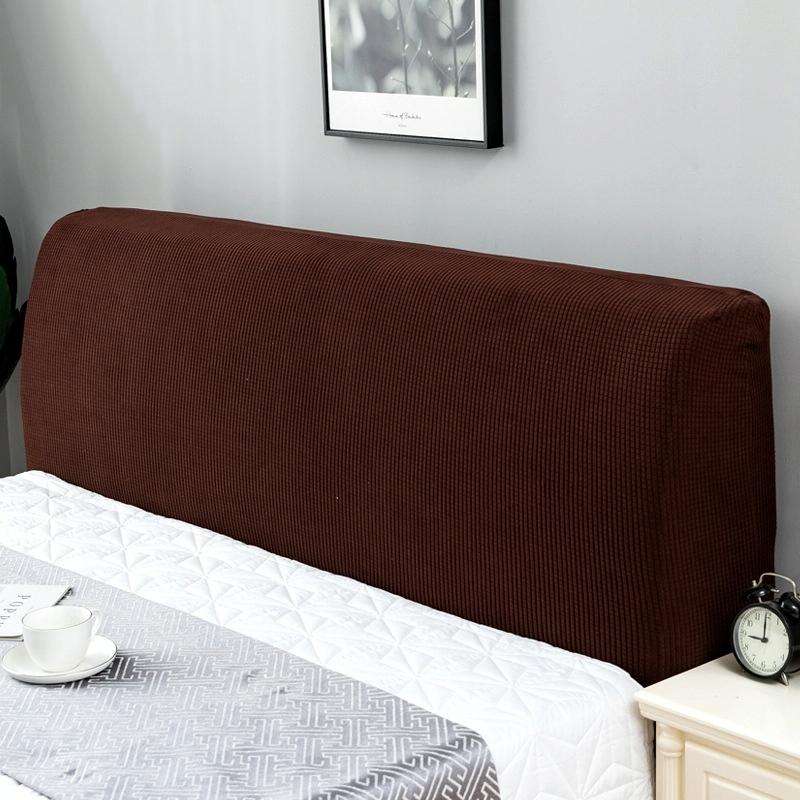 Polar Fleece Elastic Full Covered Headboard Dust Cover, Size:120cm(Amber Brown)