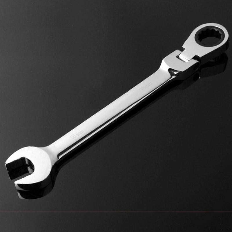 Combination Ratchet Wrench with Flexible Head Dual-purpose Ratchet Tool, Specification: 18mm