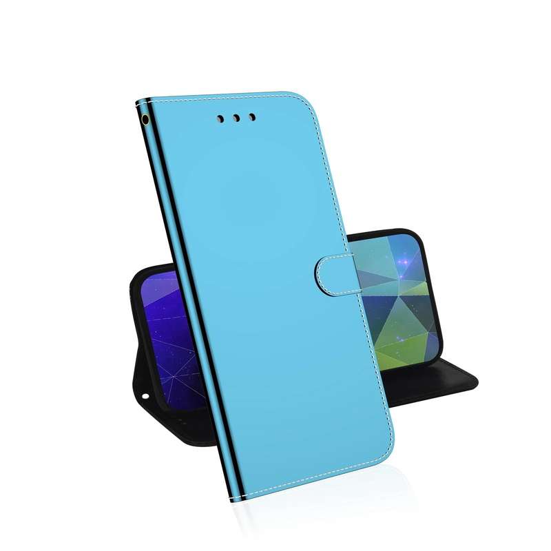 For Honor X8 Imitated Mirror Surface Horizontal Flip Leather Phone Case(Blue)