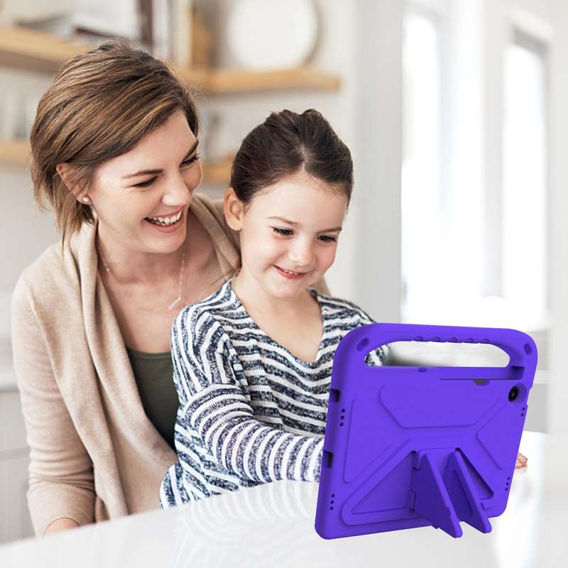 For Lenovo Tab M10 Plus 10.6 3rd Gen 2022 Handle EVA Shockproof Tablet Case with Holder(Purple)