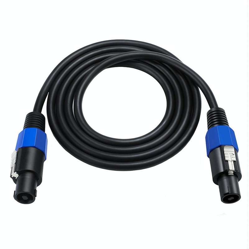 JUNSUNMAY Speakon Male to Speakon Male Audio Speaker Adapter Cable with Snap Lock, Length:50FT