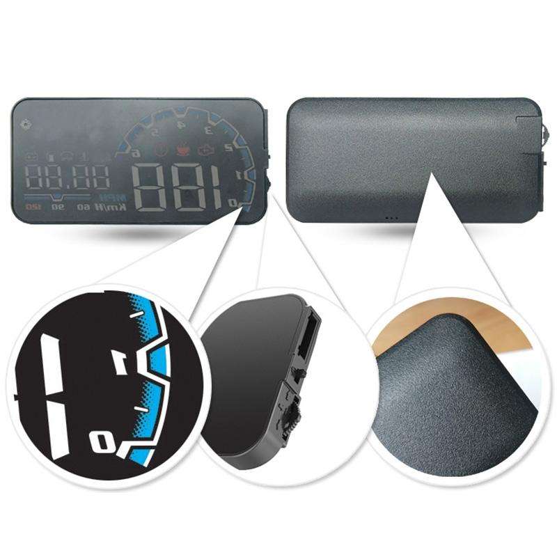 H300 Car 5 inch OBD HUD Head-up Display Support Engine Failure Alarm / Water Temperature Alarm Vo...