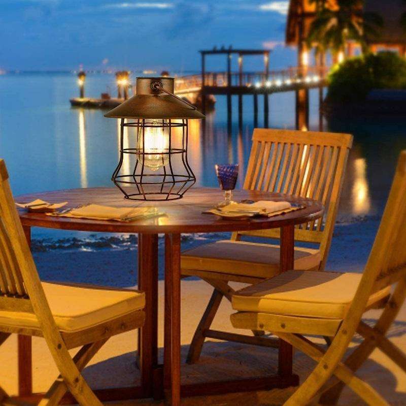 Outdoor Solar Waterproof Wrought Iron LED Hanging Light(Petals)