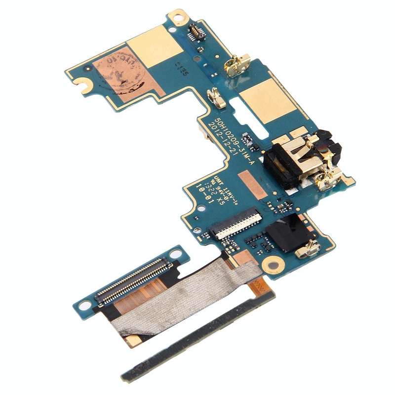 Mainboard & Volume Control Button / Earphone Jack Flex Cable  for HTC One M7 / 801e / 801n