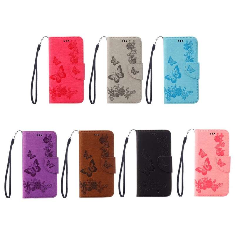 For Huawei P8 Lite (2017) Butterflies Embossing Horizontal Flip Leather Case with Holder & Card S...