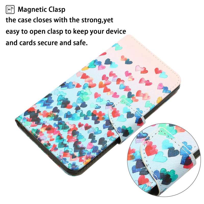 For Samsung Galaxy A23 Colored Drawing Leather Phone Case(Heart)