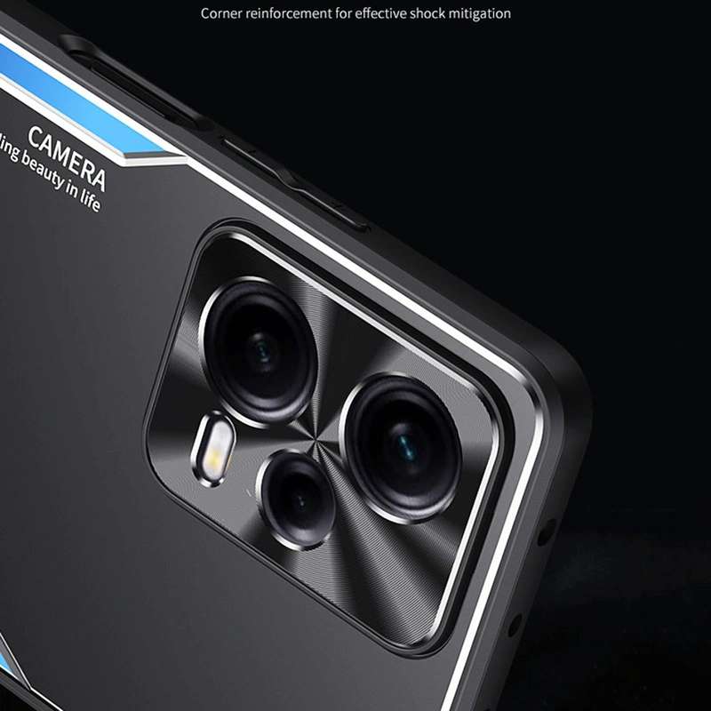 For Xiaomi Redmi Note 12 Pro+ China Blade Series TPU + Titanium Alloy Phone Case with Holder(Blac...