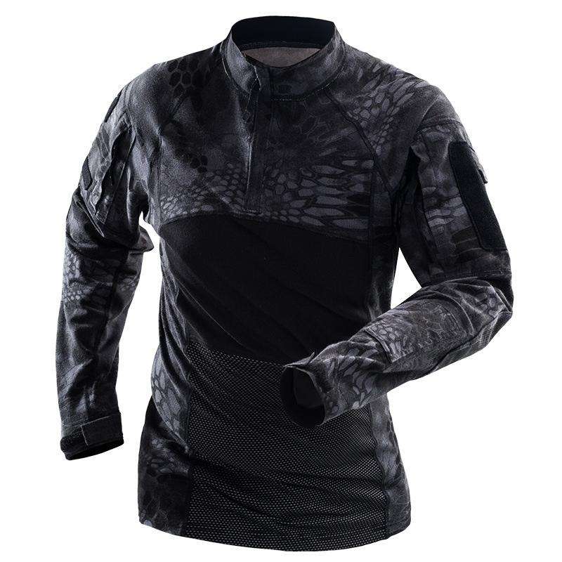 Wearable Long-sleeved Frog Field Suit for Men, Size:XXL(Black Python)