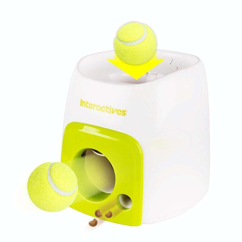 AFP Tennis Food Reward Machine Leaky Feeder Dog Smart Feeding Machine Toy(Green+1 Ball)