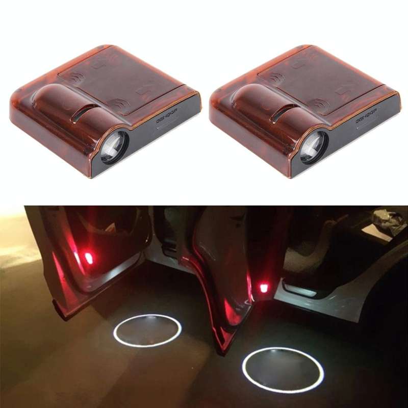 2 PCS LED Ghost Shadow Light, Car Door LED Laser Welcome Decorative Light, Display Logo for Audi ...