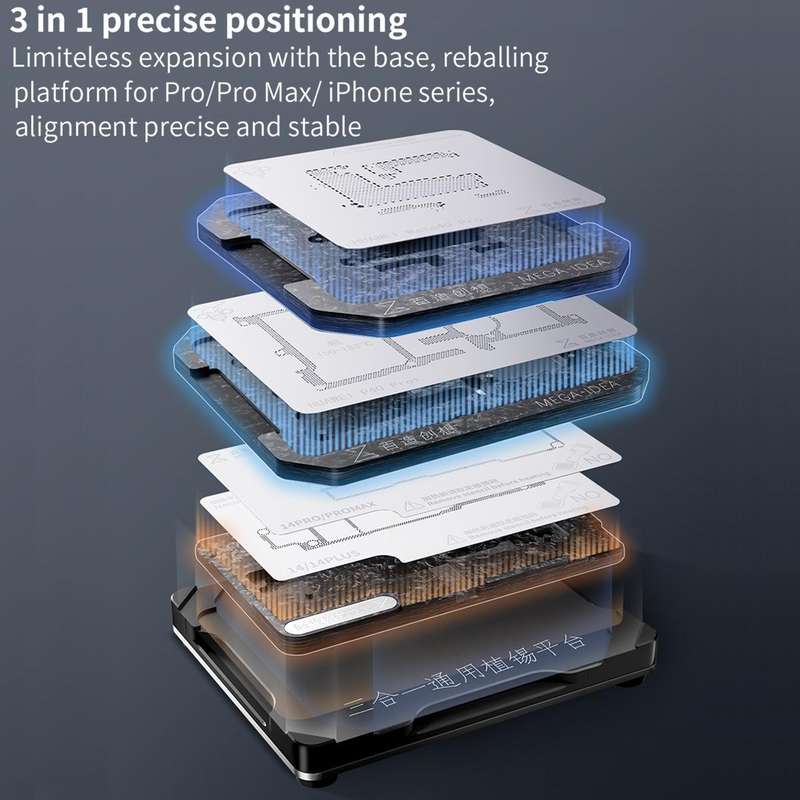 For Xiaomi 12S Ultra Qianli Mega-idea Multi-functional Middle Frame Positioning BGA Reballing Pla...