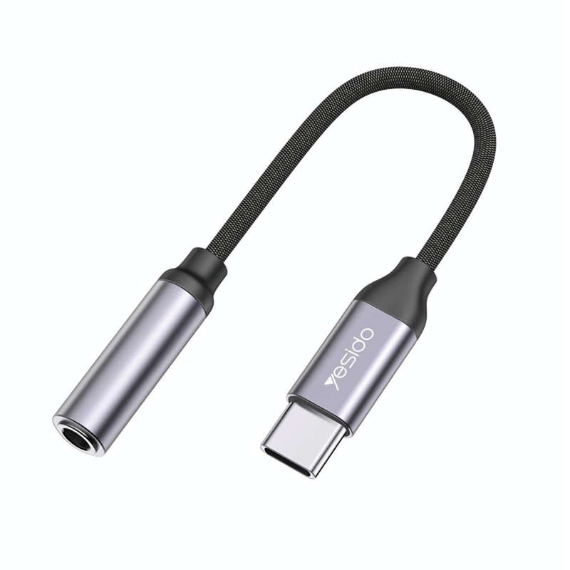 Yesido YAU19 Type-C to 3.5mm Audio Adapter Cable(Grey)