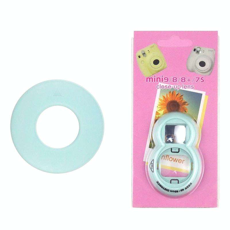 Mini Digital Camera Lens Selfie Mirror + Auxiliary Circle Set for FUJIFILM Instax Mini7+(Pink)