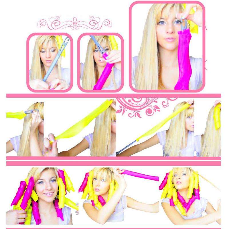 16 x Magic Leverage Circle Hair Styling Roller Curler(Green)