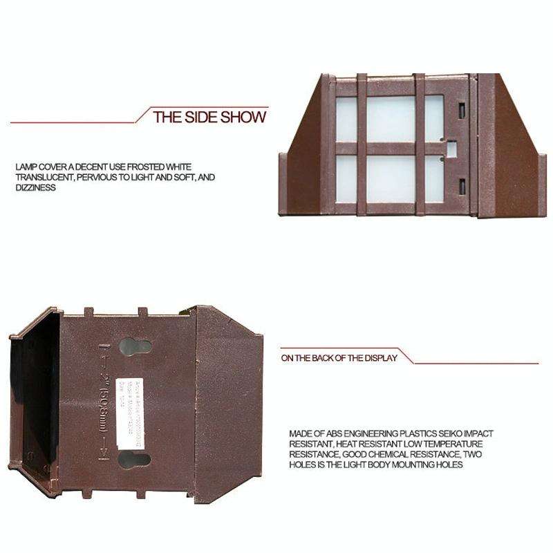 5180113 Solar Outdoor Waterproof Panes Wall Light(White Light)