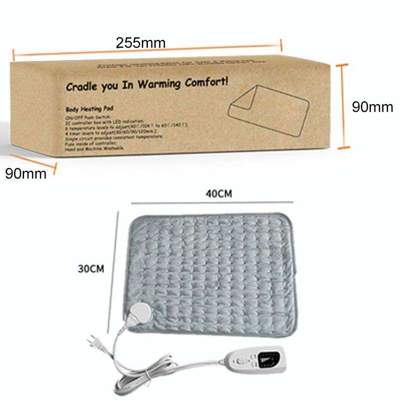 Home Physiotherapy Heating Pad Electric Heating Blanket, Size: 40x30cm, Plug Tpye:EU Plug(Dark Gray)