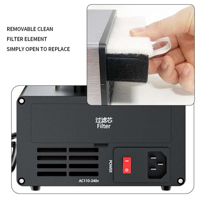 TBK D-201 2 in 1 Intelligent Constant Temperature Soldering Iron With Solder Smoking Absorber Too...