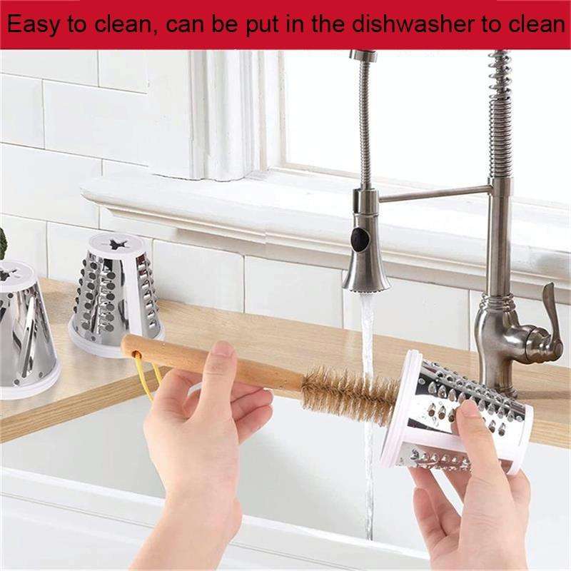 KA-08 For KitchenAid New Cutter Multi-functional Vegetable Cutter Accessories Slicer Grater(White)