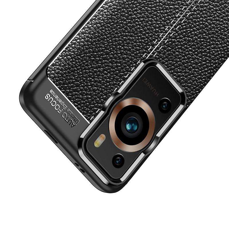 For Huawei P60 Pro Litchi Texture Shockproof TPU Phone Case(Blue)