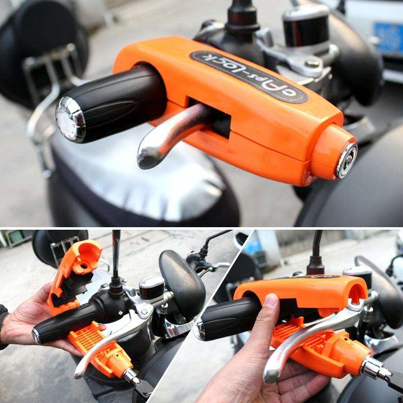 Motorcycles Handle Anti-theft Lock Horn Lock (Black)