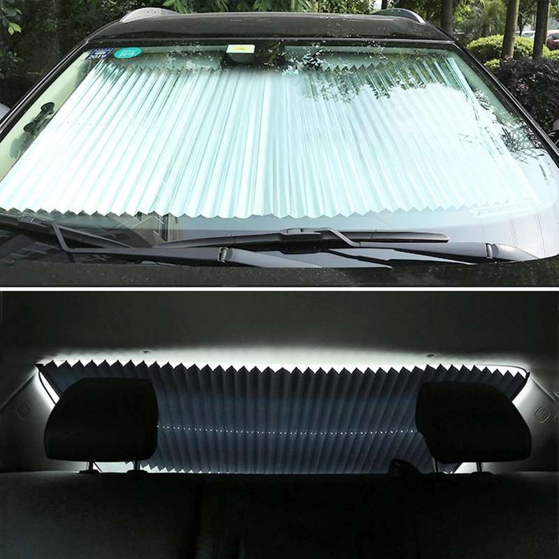 Car Sucker Suction Cups Retractable Windshield Sun Shade Block Sunshade Cover for Solar UV Protec...