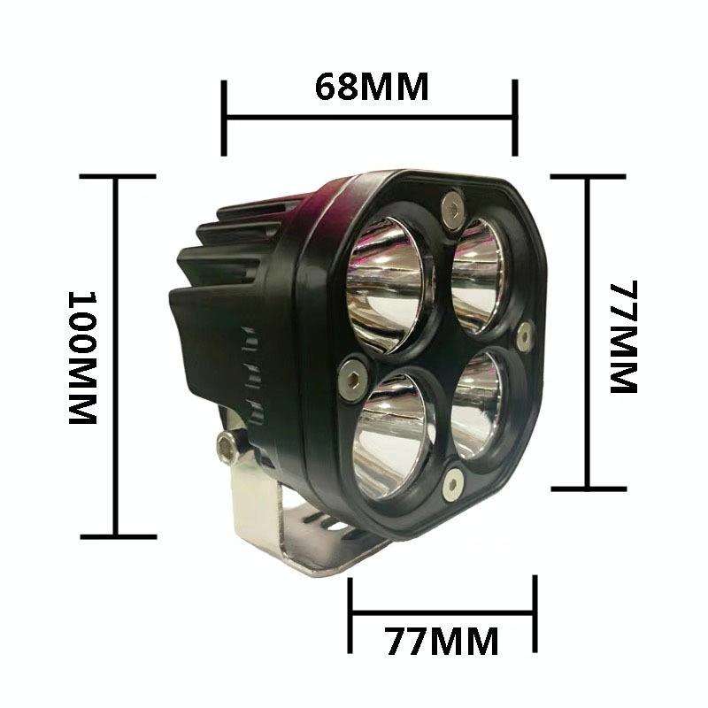 40W White Light Motorcycle LED Spotlight Headlight Car Front Bumper Light Off-Road Vehicle Modifi...