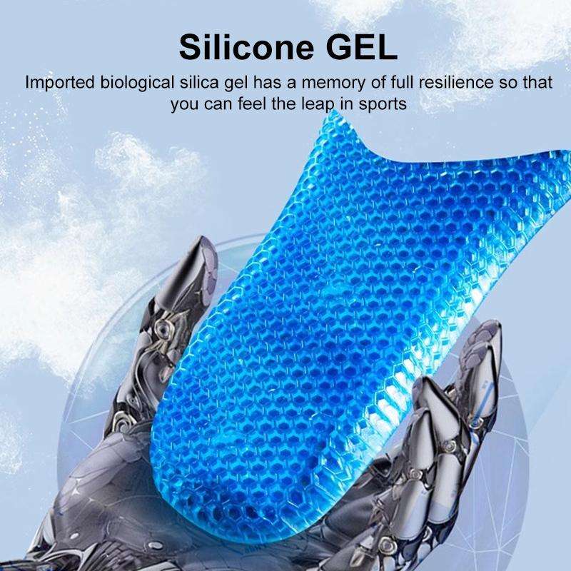 Men Shock Absorbing Sweat Absorbing Breathable Sports Insoles, Size:45-46