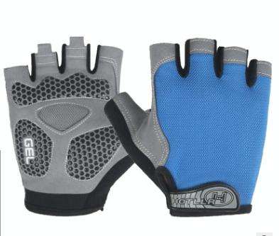 Cycling Shock Absorbing Anti-Slip Gloves Fitness Weight Lifting Training Half-finger Gloves, Size...