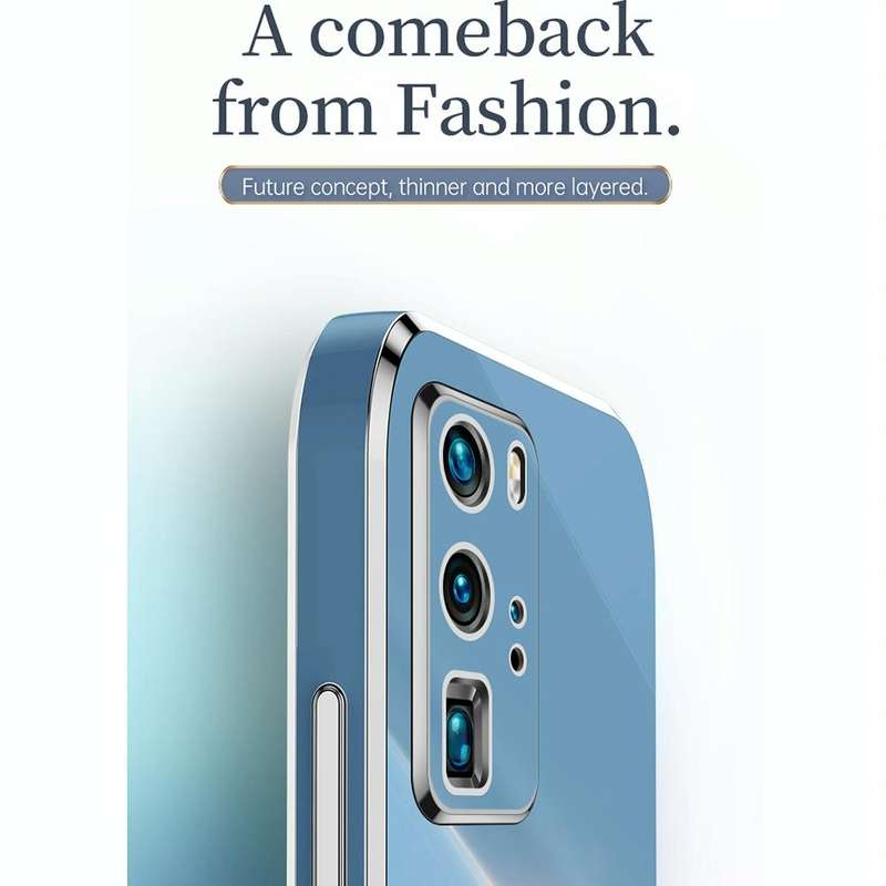 For Huawei P40 XINLI Straight 6D Plating Gold Edge TPU Shockproof Case(White)