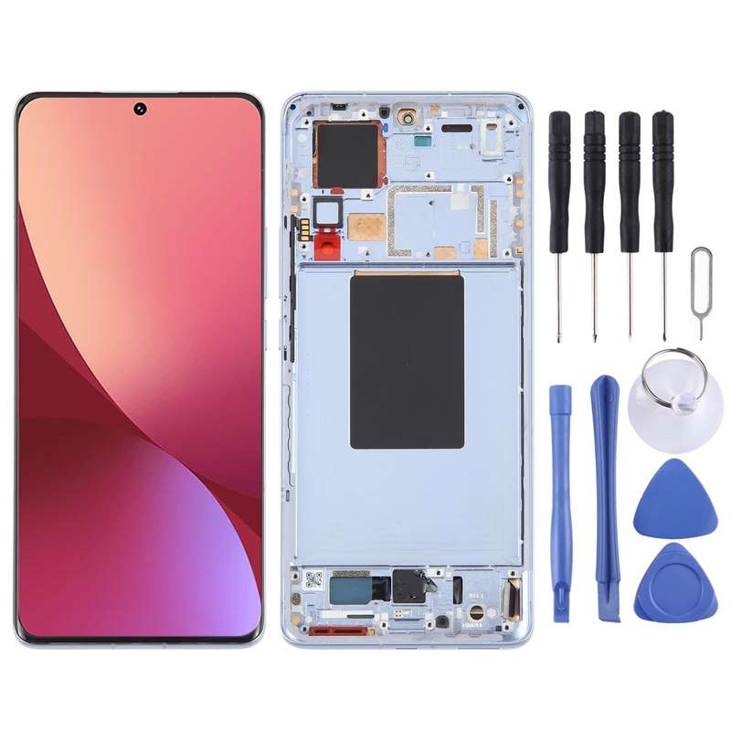 For Xiaomi 12 Pro / 12S Pro AMOLED Original LCD Screen Digitizer Full Assembly with Frame (Blue)