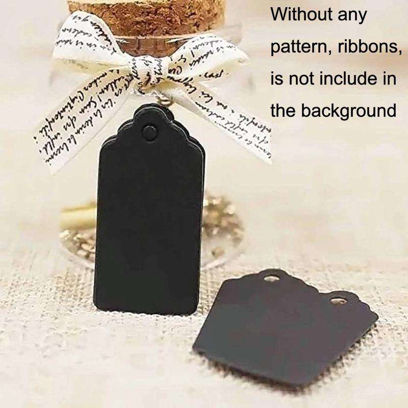 100pcs /Set Waves Kraft Paper Tags Christmas Wedding Party Kraft Paper Gift Hang Tags(White)