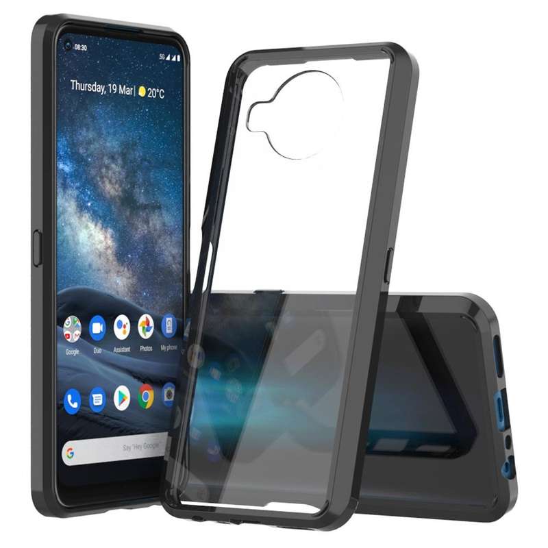 For Nokia 8.3 5G Scratchproof TPU + Acrylic Protective Case(Black)