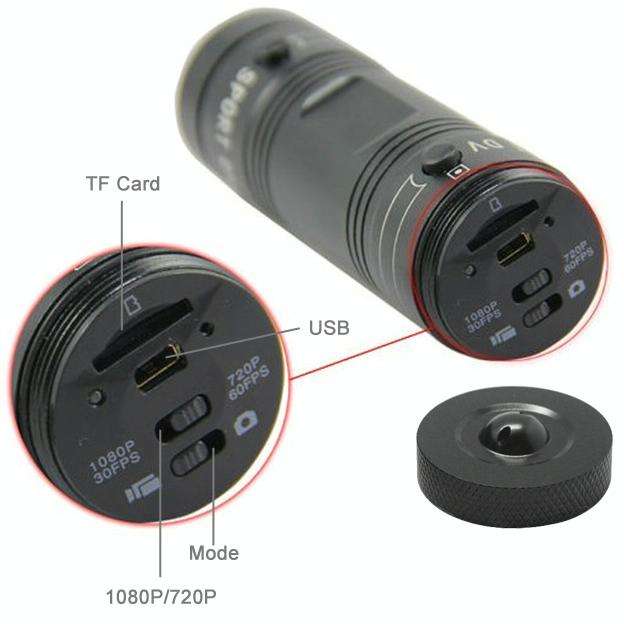 F9 Full HD 1080P Action Helmet Camera / Sports Camera / Bicycle Camera, Support TF Card, 120 Degr...