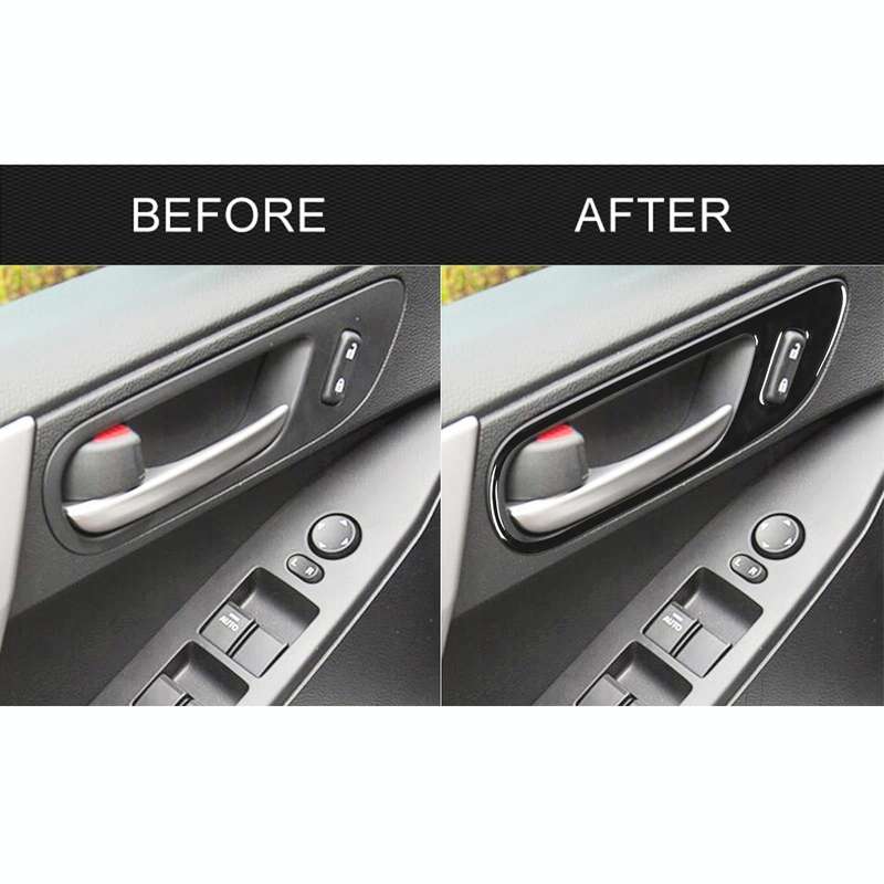 For Mazda 3 Axela 2010-2013 4 in 1 Car Door Handle Decorative Sticker, Left and Right Drive Unive...
