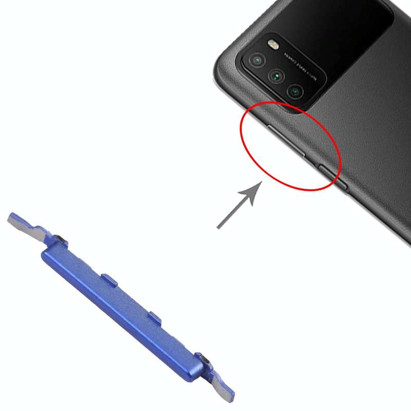 Volume Control Button for Xiaomi Poco M3 M2010J19CG M2010J19CI (Blue)
