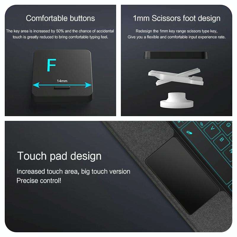 For Samsung Galaxy Tab A9+ X210 YJ-A9+ Split Bluetooth Keyboard Leather Tablet Case