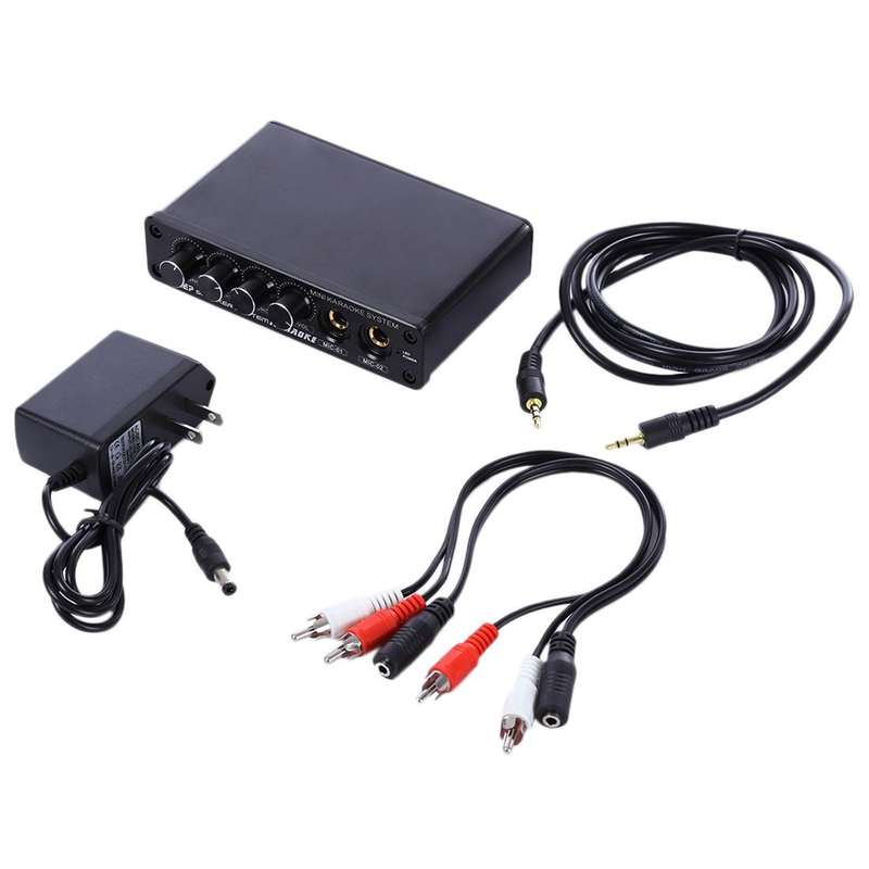 A933 Mini Karaoke Machine System Sound Mixer Amplifier for PC / TV / Mobile Phones, Support RCA i...
