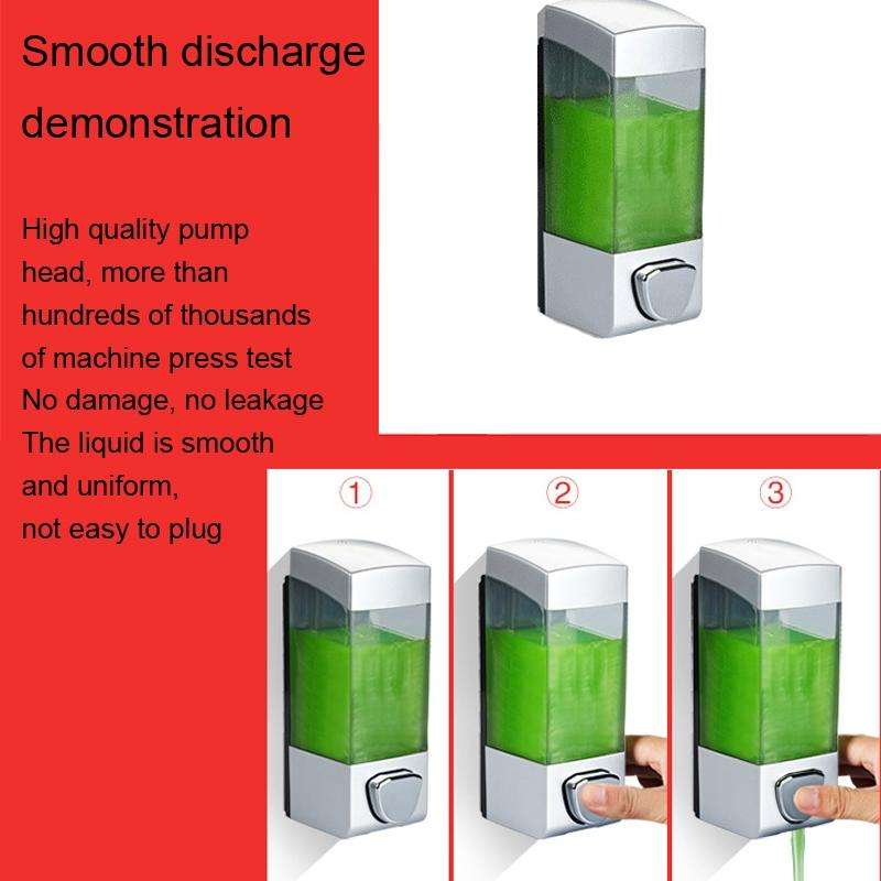 Double Head Wall Mounted Manual Press Soap Dispenser Shampoo Bottle Hand Wash Body Wash Dispenser...