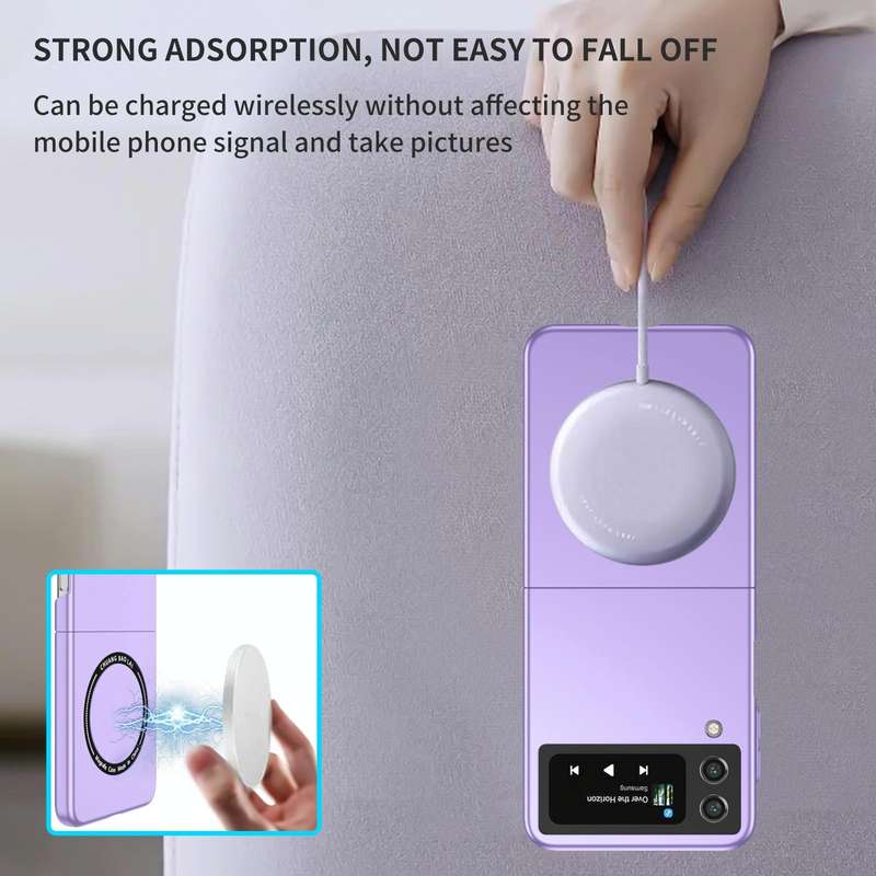 For Samsung Galaxy Z Flip4 Magsafe Magnetic Folding PC Phone Case(Purple)