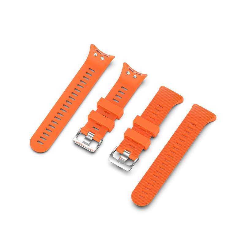 For Garmin Forerunner 45 / Forerunner 45S Universal Twill Solid Color Silicone Watch Band(Orange)
