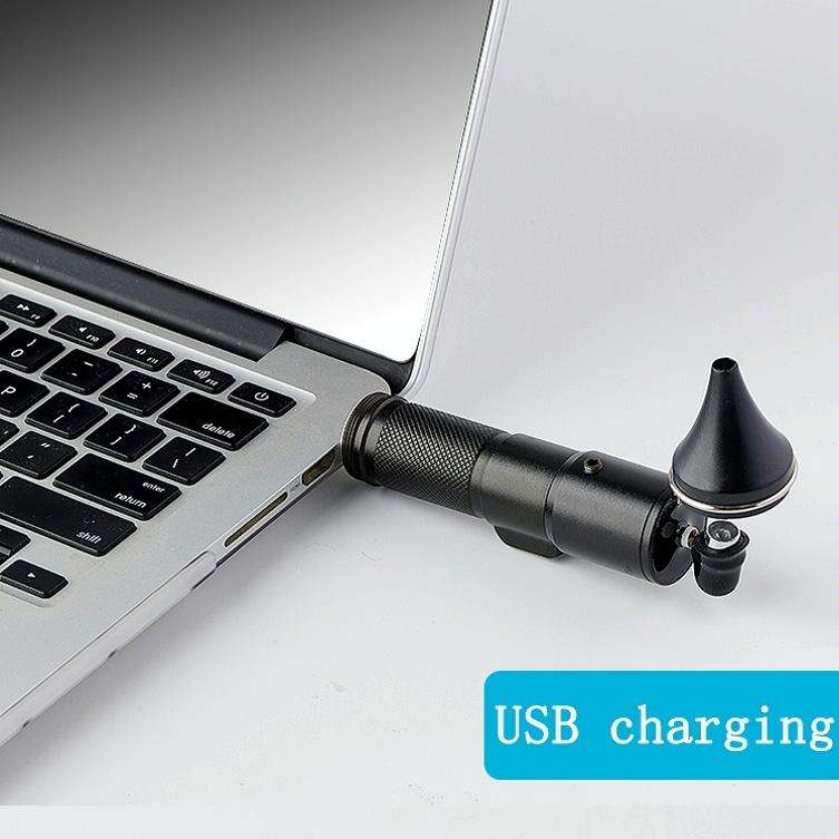Ear Cleaning Hand Lamp USB Charging Otoscope(Elegant Gold)