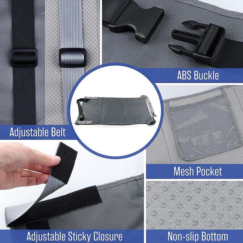 79 x 44cm Kids Airplane Seat Extender Portable Travel Seat Cushion(Black)