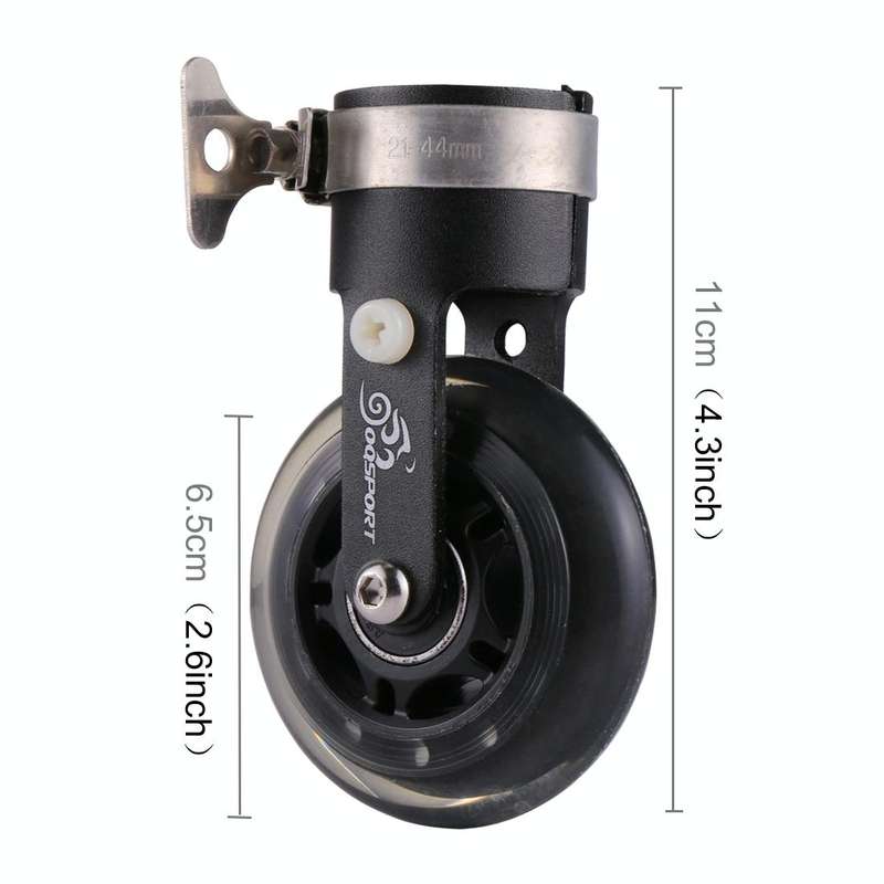 OQSPORT Folding Bicycle Auxiliary Wheel Booster Wheel(Black)